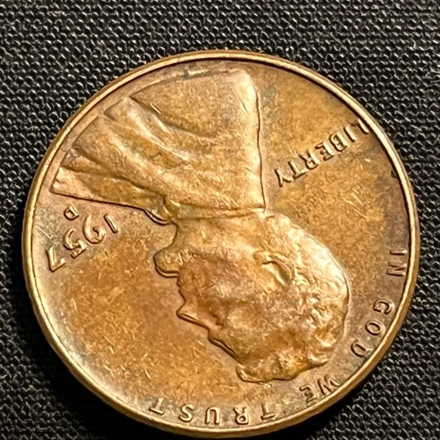 1957-Lincoln-Penny-With-Double-Chin?