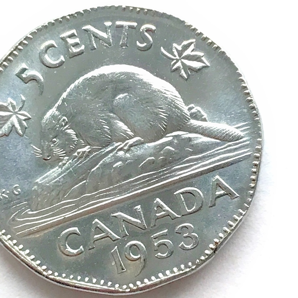 1953-Canada-Nickel-Varieties,-Bought-A-Bag-Of-Coins-On-Kijiji-For-$40cad,--5-X-1953-Nickels-Shiny!
