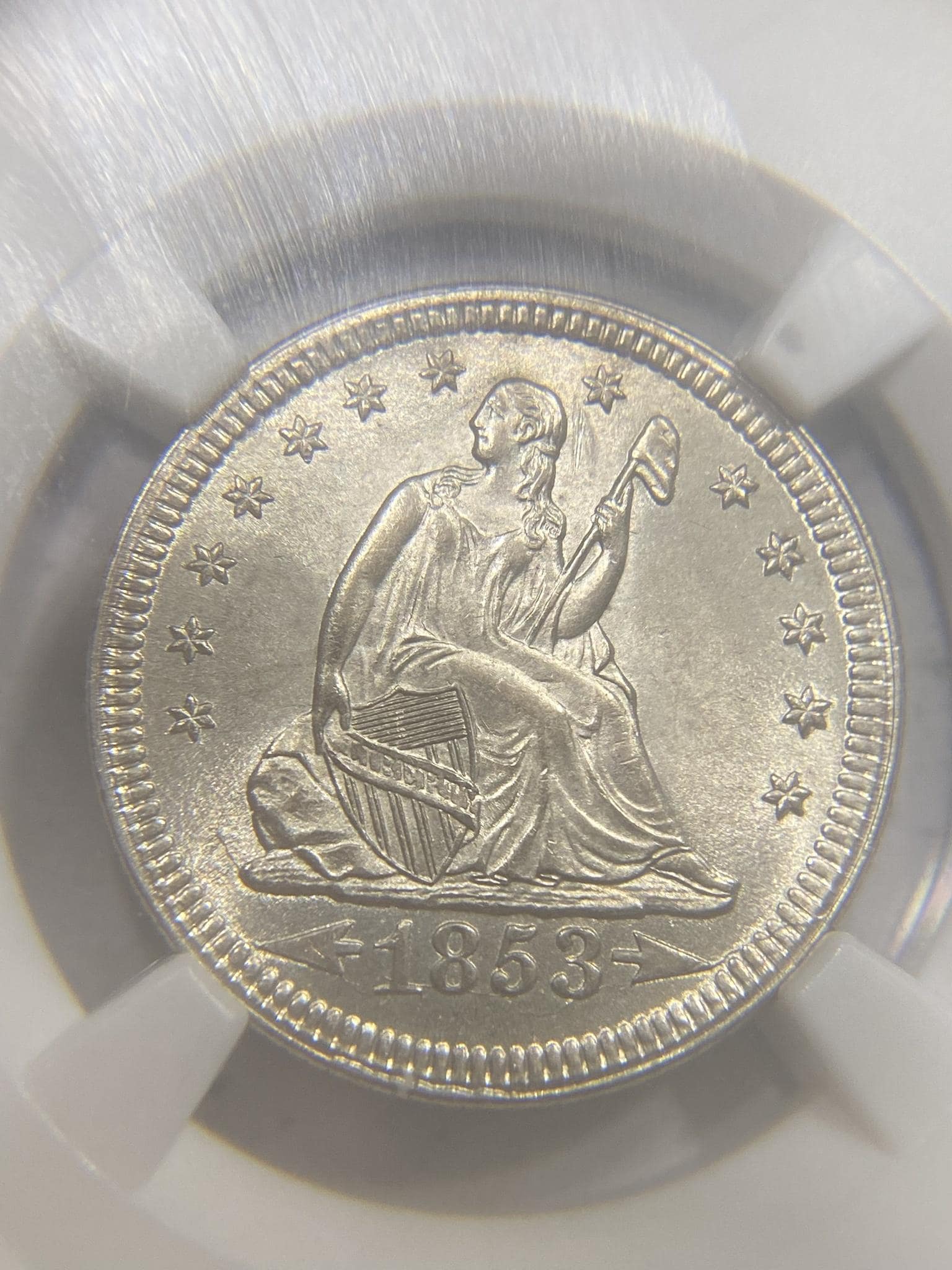 1853-Arrows-+-Rays-Seated-Quarter.-You-Vs.-NGC!