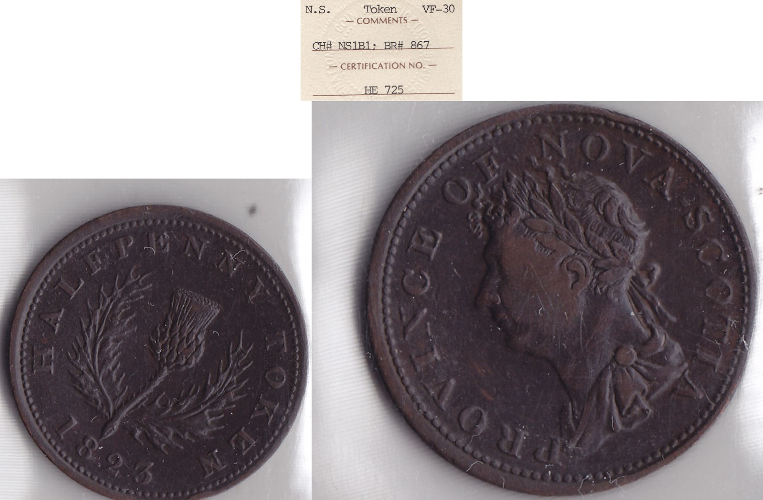 1823-Nova-Scotia-Halfpenny-Token-For-Grading-Please