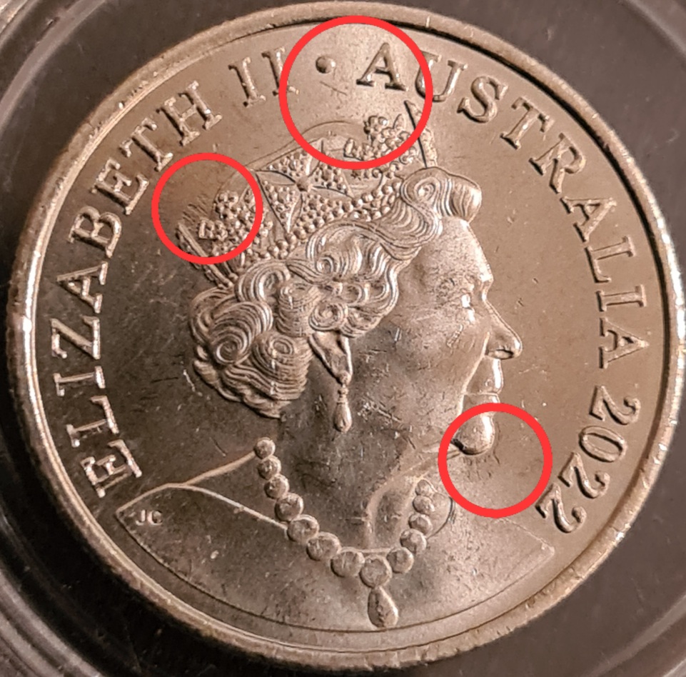 2022-Australian-5-Cent-Errors