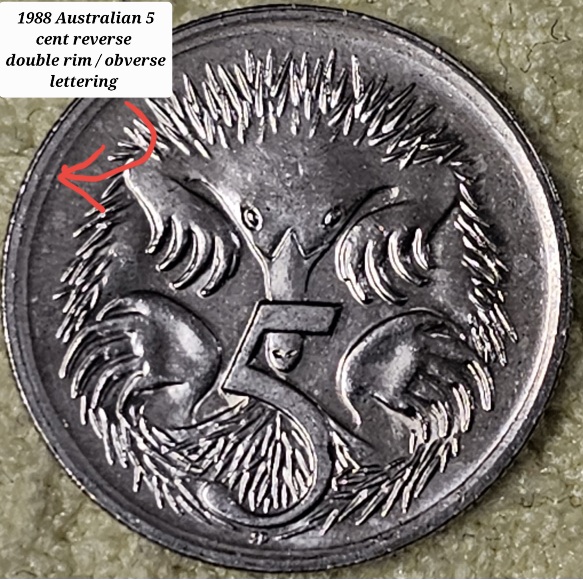 1988-Australian-5-Cent-Double-Rim-Reverse-/-Obverse-Lettering