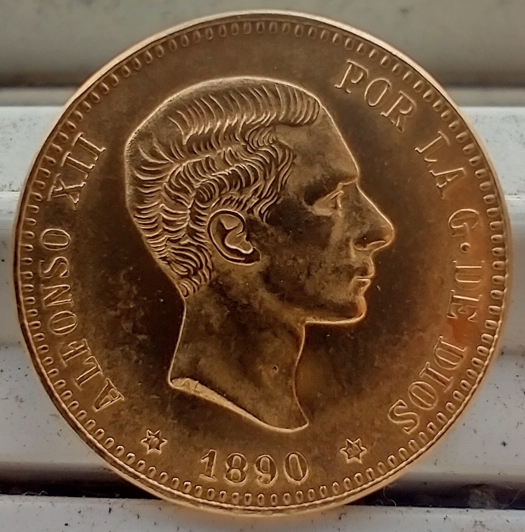 1890-25-Pesetas,-Original?-Restrike?-Fake?