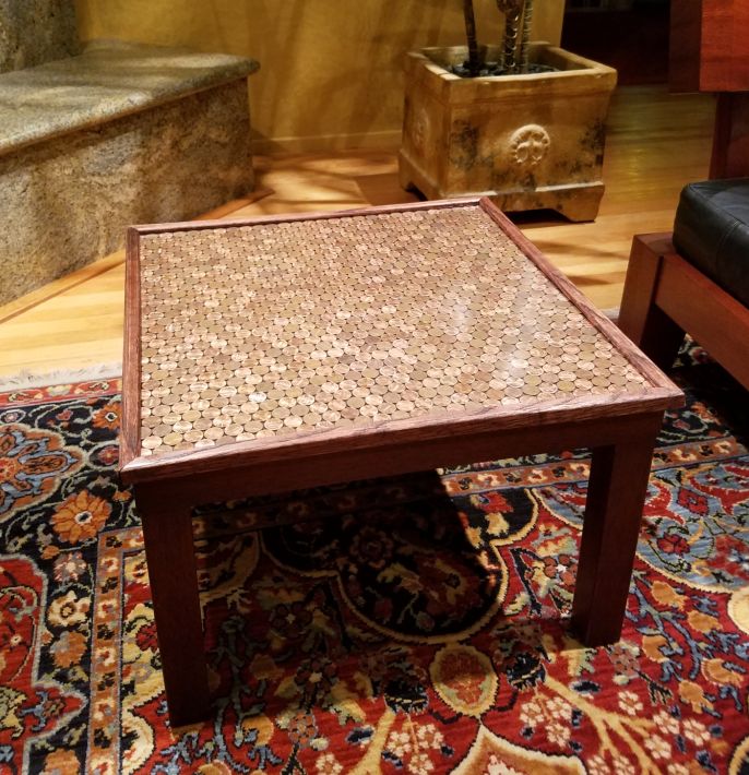Carolina-Beach-Homeowner-Designs-Floor-With-26,000-Pennies