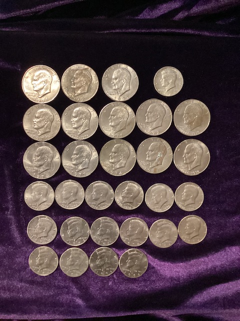 I-Have-$13-Eisenhower-$1-Coins-And-Several-1/2-Dollars-Are-Any-Worth-Grading?