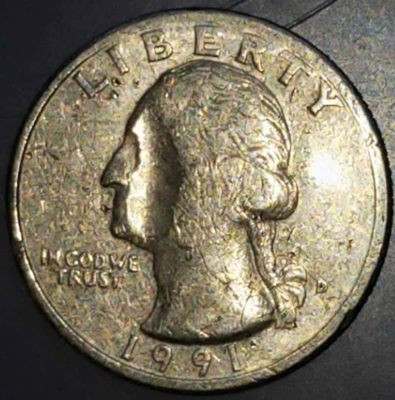 1991-Quarter-With-Die-Breaks-On-Both-Sides