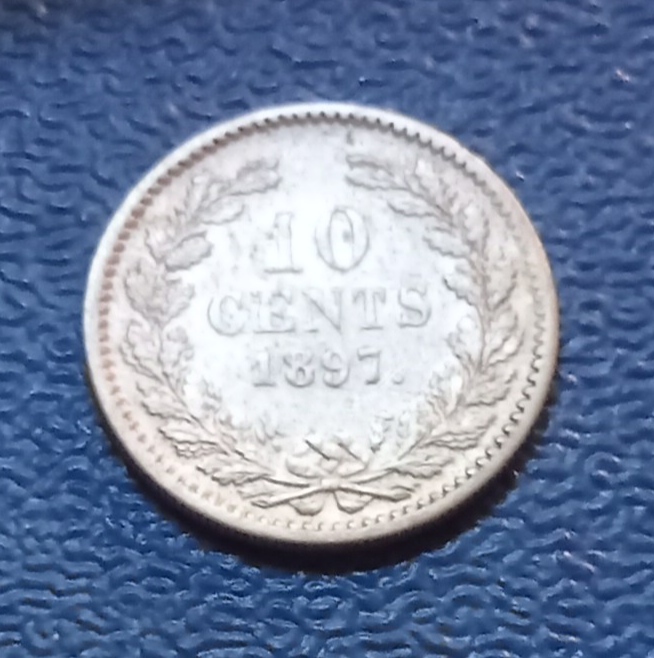 Netherlands-Error-Coin:-10-Cents-1897