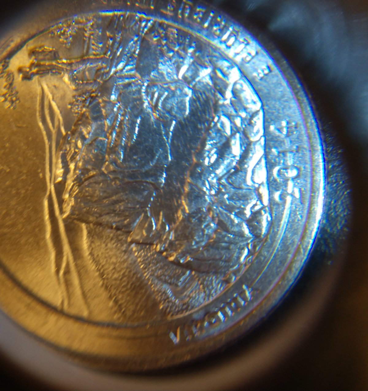 2014-Quarter-With-Lines-Or-Scratches-Under-Letters-And-Date