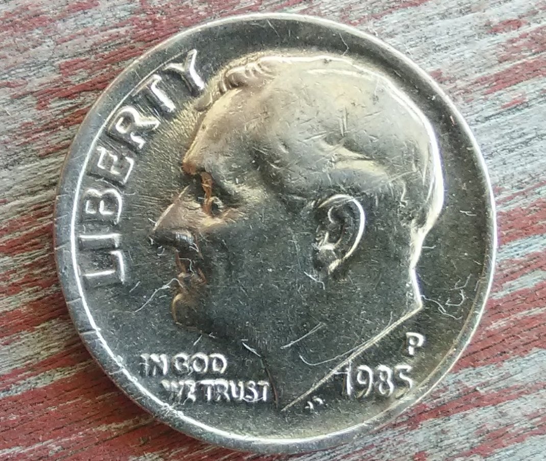 Found-Old-85-P-Dime-Going-Through-Some-Coins