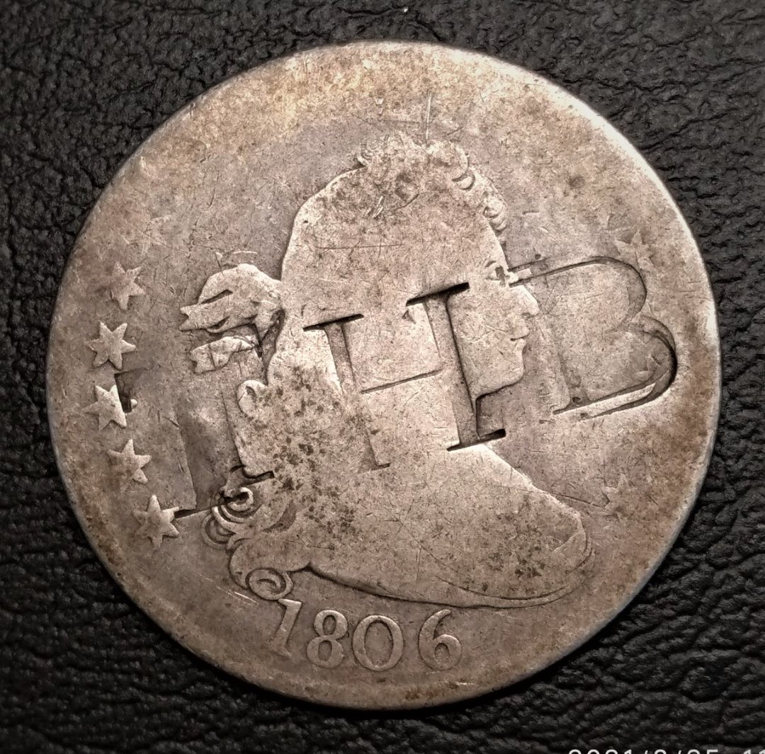 1806-Draped-Bust-Quarter-USA-With-Countermark