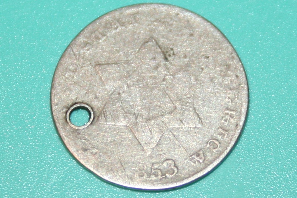 1853-Three-Cent-With-Doubling----Possible-Counterfeit
