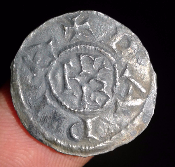 Denarius-Papia,-Charlemagne-Ad-768-814,