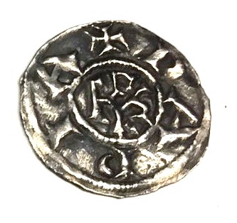 Denarius-Papia,-Charlemagne-Ad-768-814,