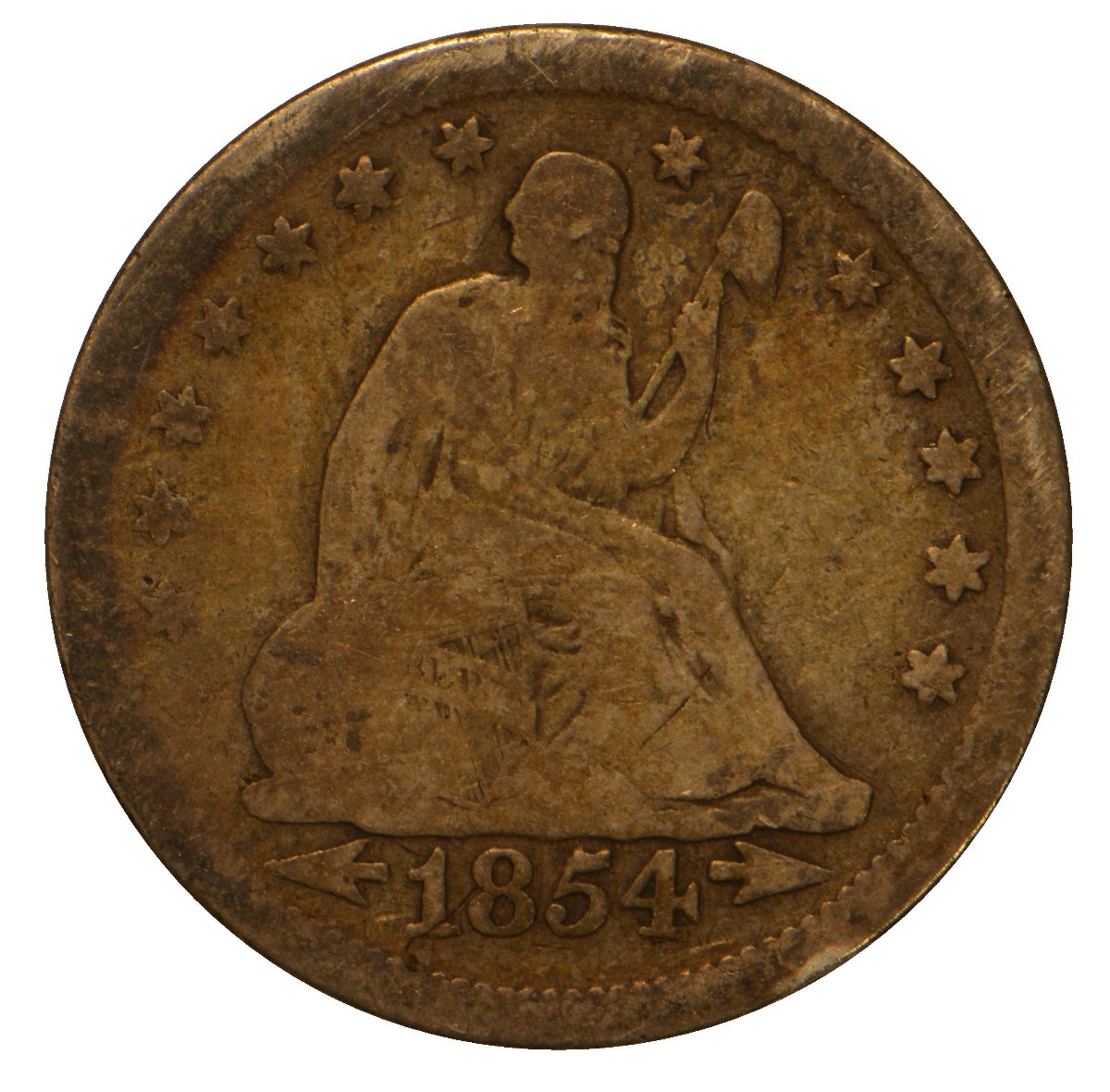 1854-Seated-Liberty-Quarter