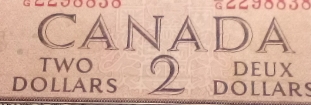 1954-Canadian-2-Dollar-Bill.-,--Any-Value-?