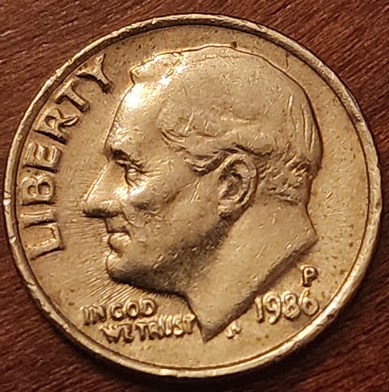 1986-Dime-P-Error-Double-DDO,-DDR