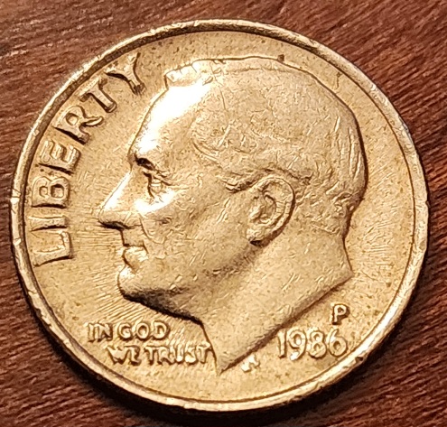 1986-Dime-P-Error-Double-DDO,-DDR