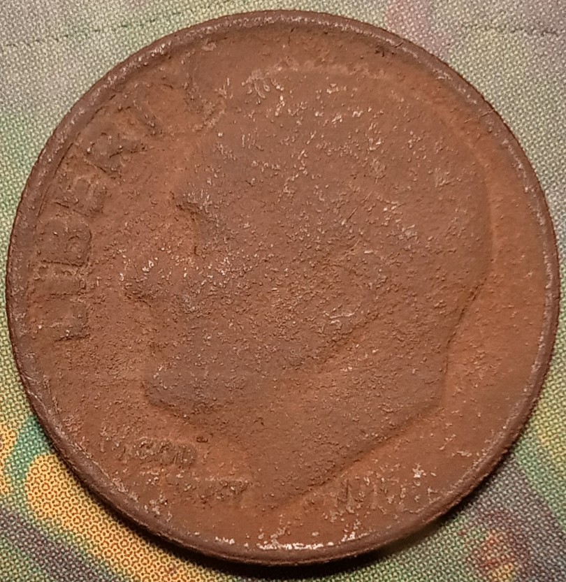 I-Think-It's-A-1968-Roosevelt-Dime--Wt.-2.10-Really-Hard-To-See-The-Date