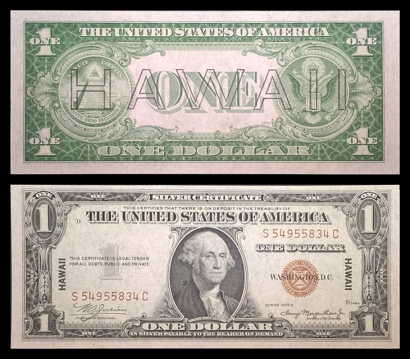 Hawaii-&-N.-Africa-$1-Silver-Certificates