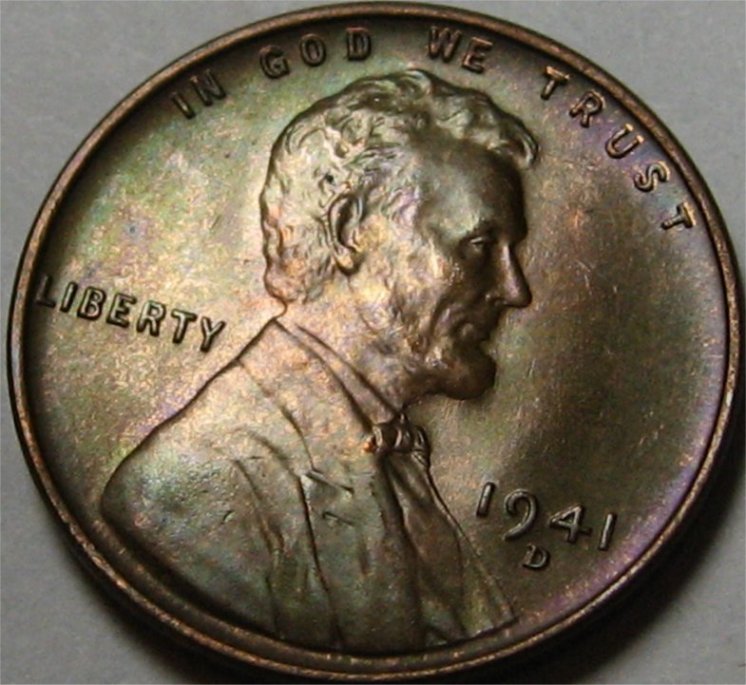 1910-Lincoln-Penny-Amazing-Rainbow-Toner-With-Cartwheel-Effect-Strong