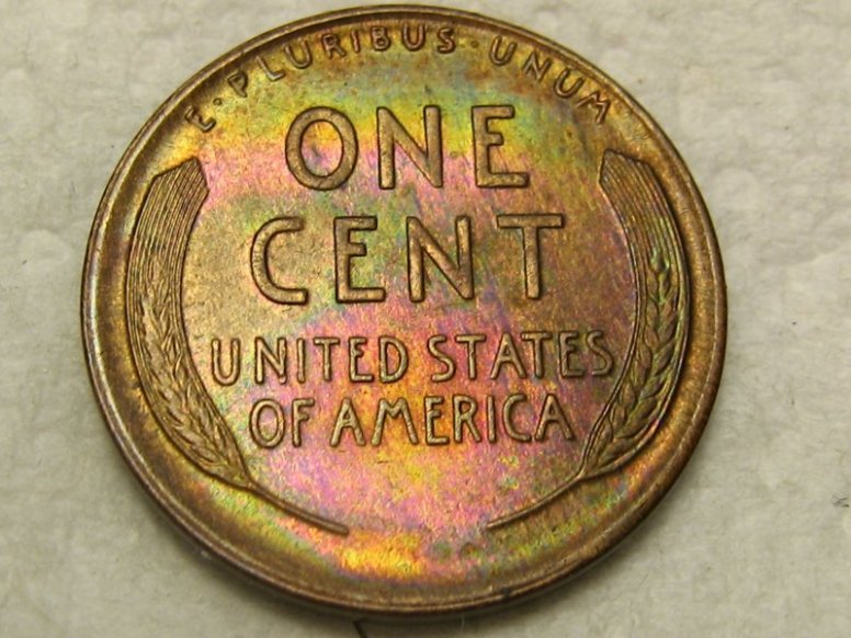 1910-Lincoln-Penny-Amazing-Rainbow-Toner-With-Cartwheel-Effect-Strong