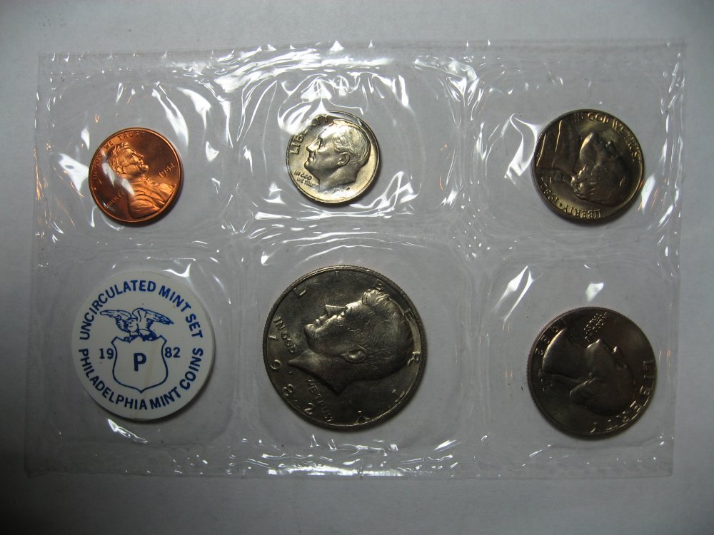 1982-Uncirculated-P-&-D-Mint-Set---1970-S-Cent-Added