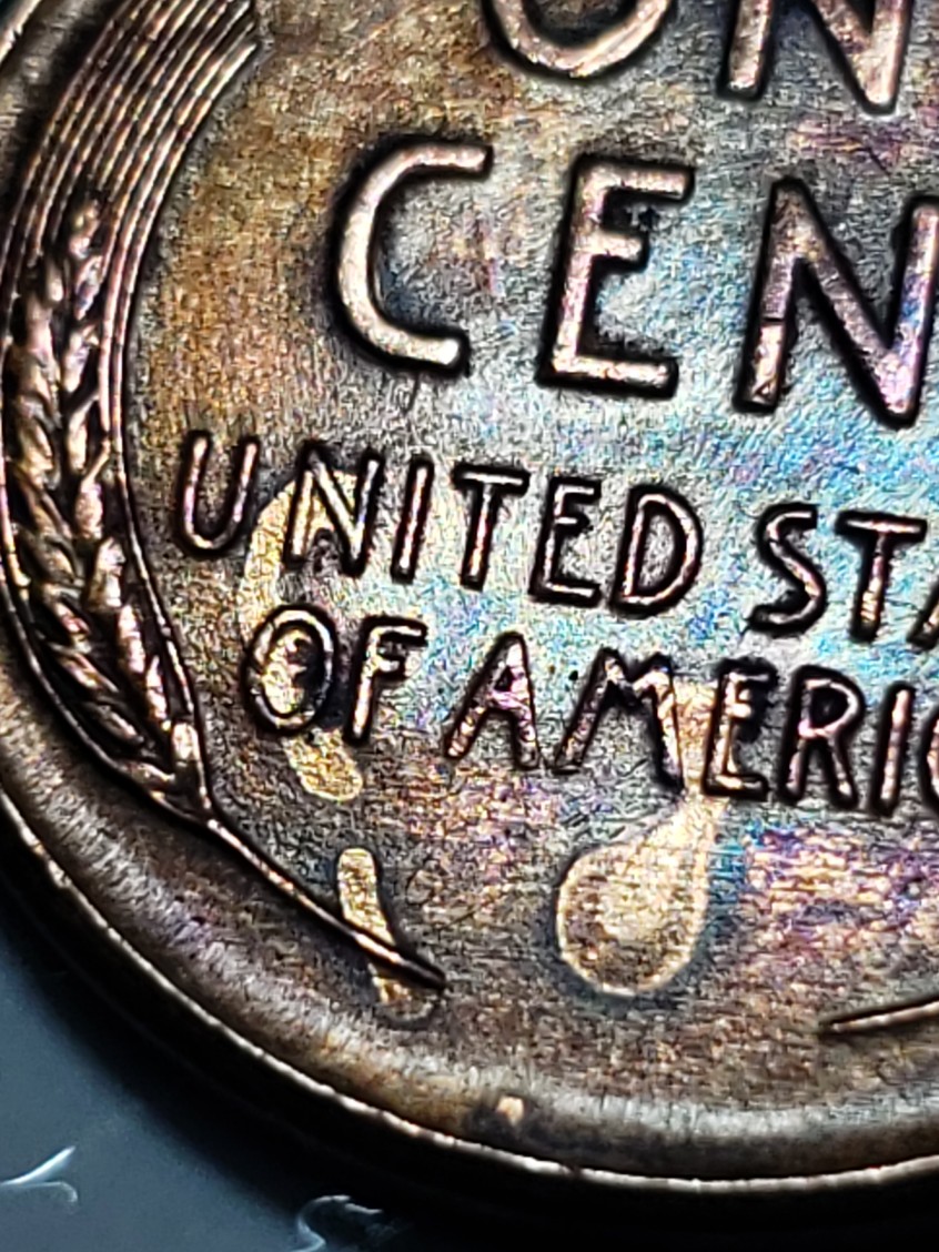 1935-Wheat-Penny-With-Strange-Coloring