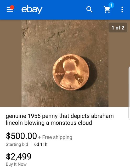 Genuine-1956-Penny-That-Depicts-Abraham-Lincoln-Blowing-A-Monstous-Cloud