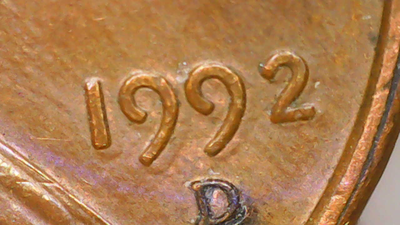 Silver-Marks-On-1992-D-Penny?