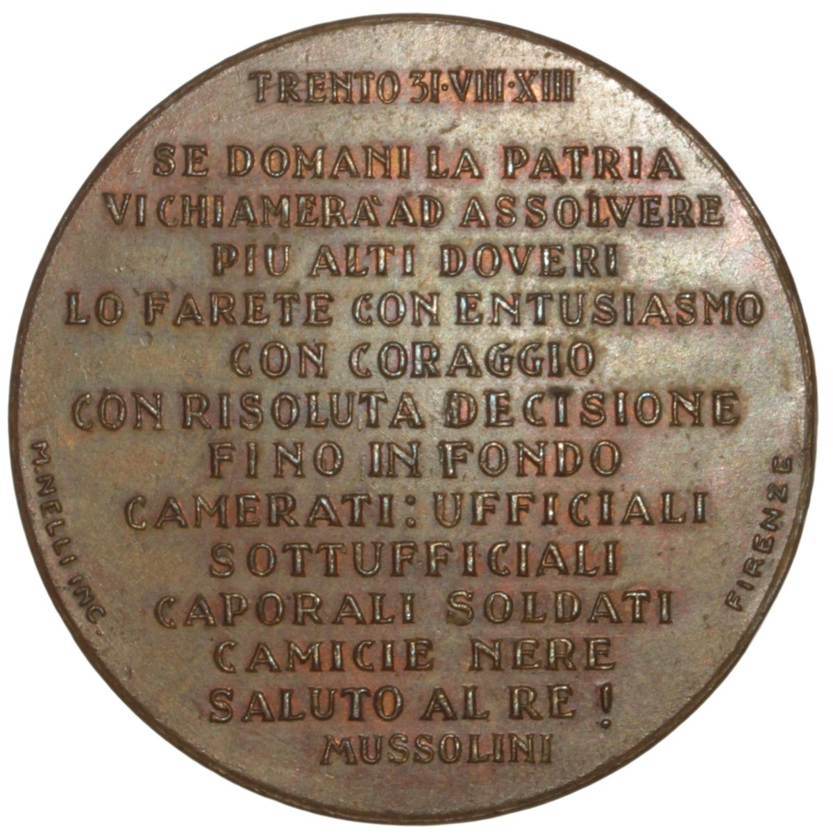 Mussolini-Medal---Looking-For-Information