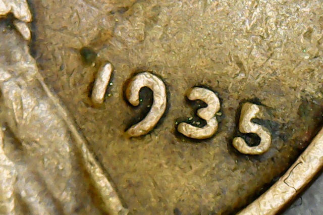 1935---Lincoln---Wheat---Missing-The-Top-Of-5-On-Date