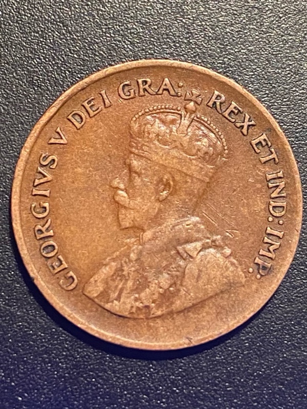 1920's?---Canadian-Cent---Damage-On-Date