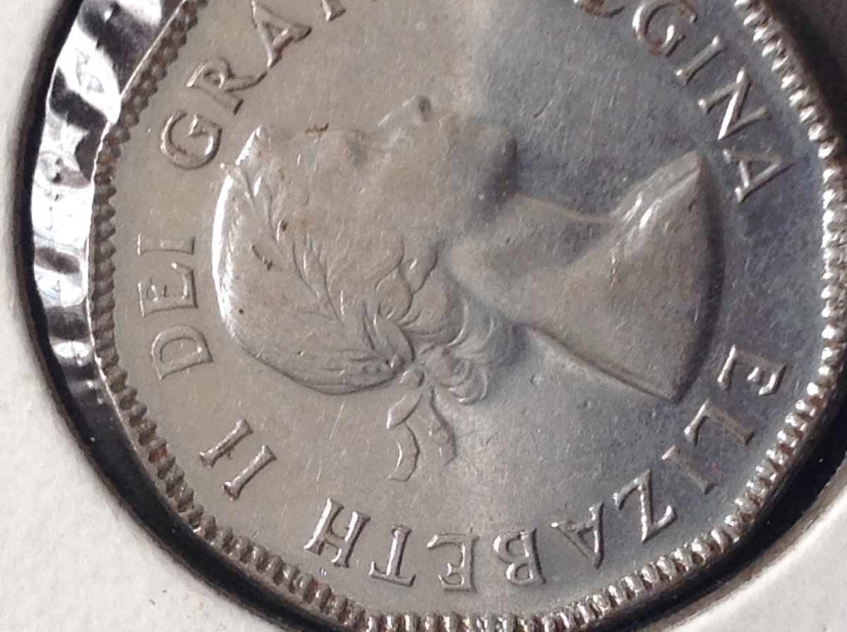 Is-This-A-1953-Canadian-Nickel,-SF,-Far-Leaf?