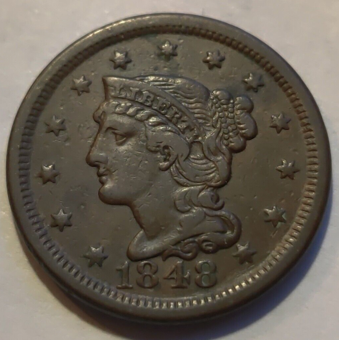 1848-Braided-Hair-Cent---Grading-And-Opinions