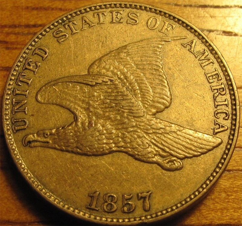 1857-Flying-Eagle-Cent---Doubled-Date