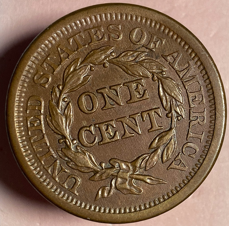 1851-Braided-Hair-Cent---In-Hand---Arrived-Today