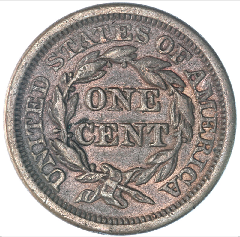 1855-Braided-Hair-Large-Cent---Wondering-About-Variety