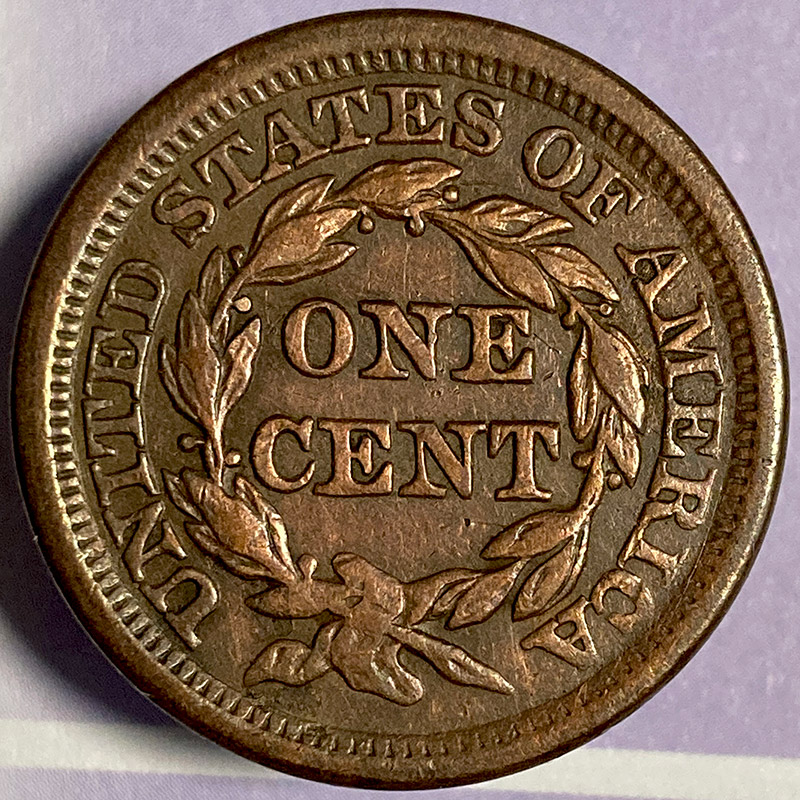 1856-Braided-Hair-Cent---Comments,-Grade-And-Die-Variety