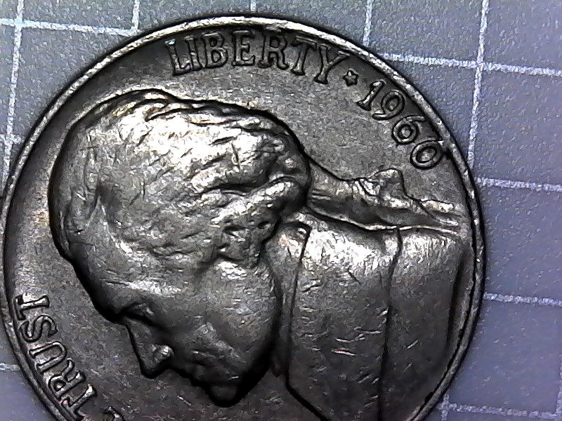 1960-D-Nickel-Mark-Over-Zero-In-Date-And-R-In-Liberty
