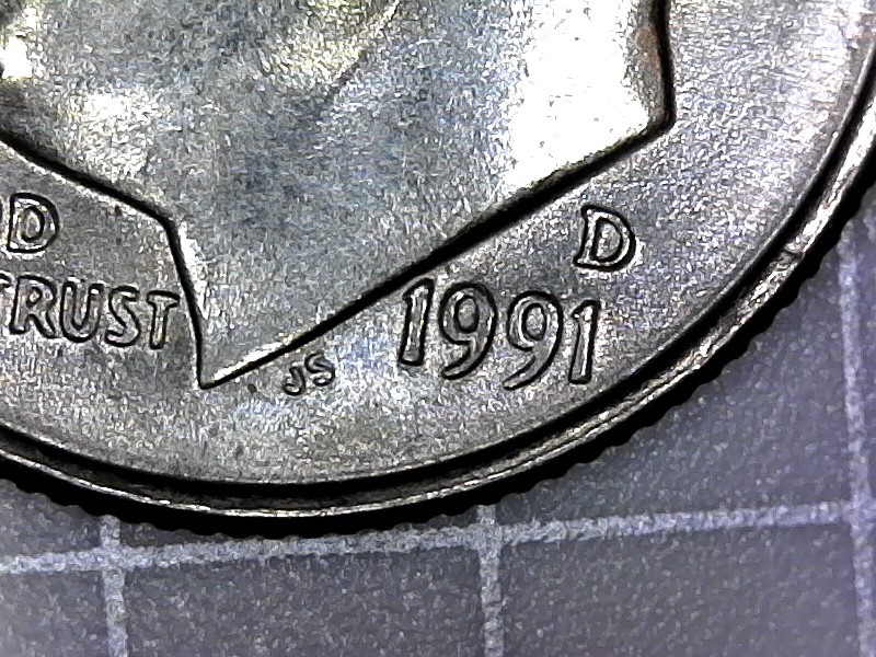 Hard-Struck-Roosevelt-1991-D-Dime