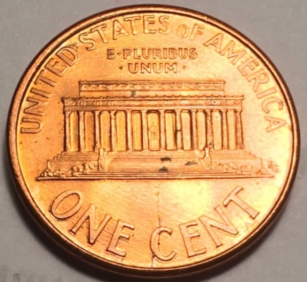 Quality-1993-P-Lincoln-Memorial-Cent-W/Reverse-Die-Crack?