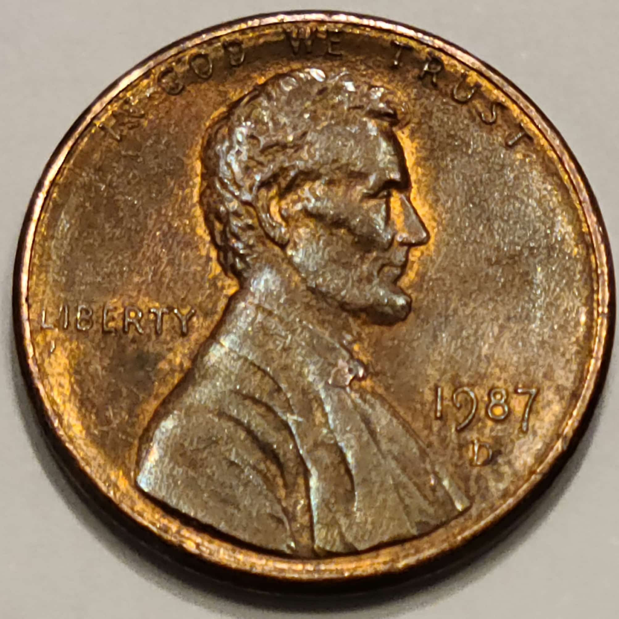 1987-D-Penny---Extra-Or-Torn-Off-'I'-In-'Liberty'?