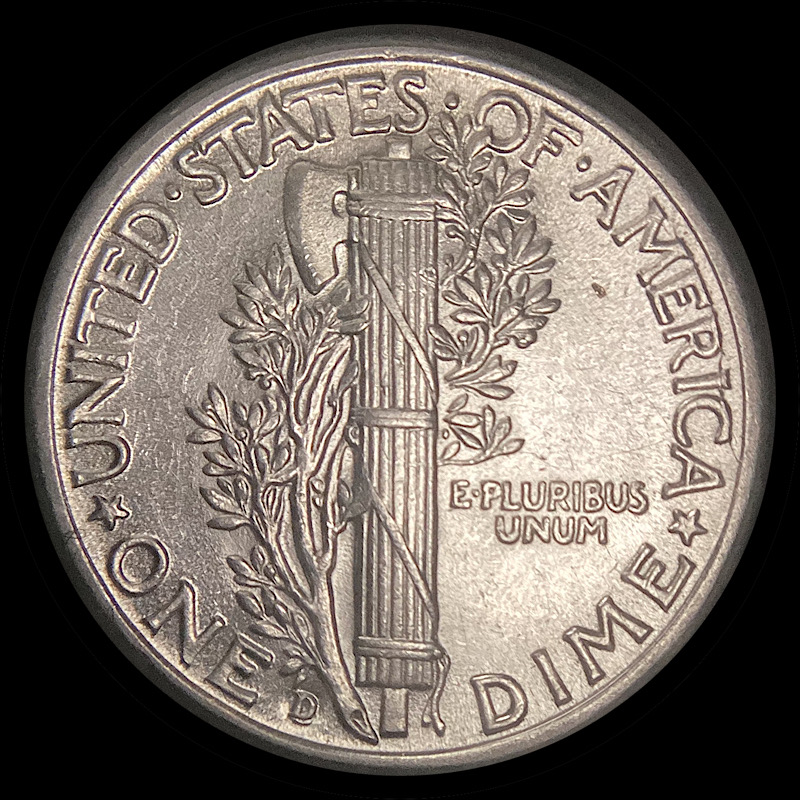 1942-D-Mercury-Dime-FS-501-RPM-D/D-Se-For-Grading.