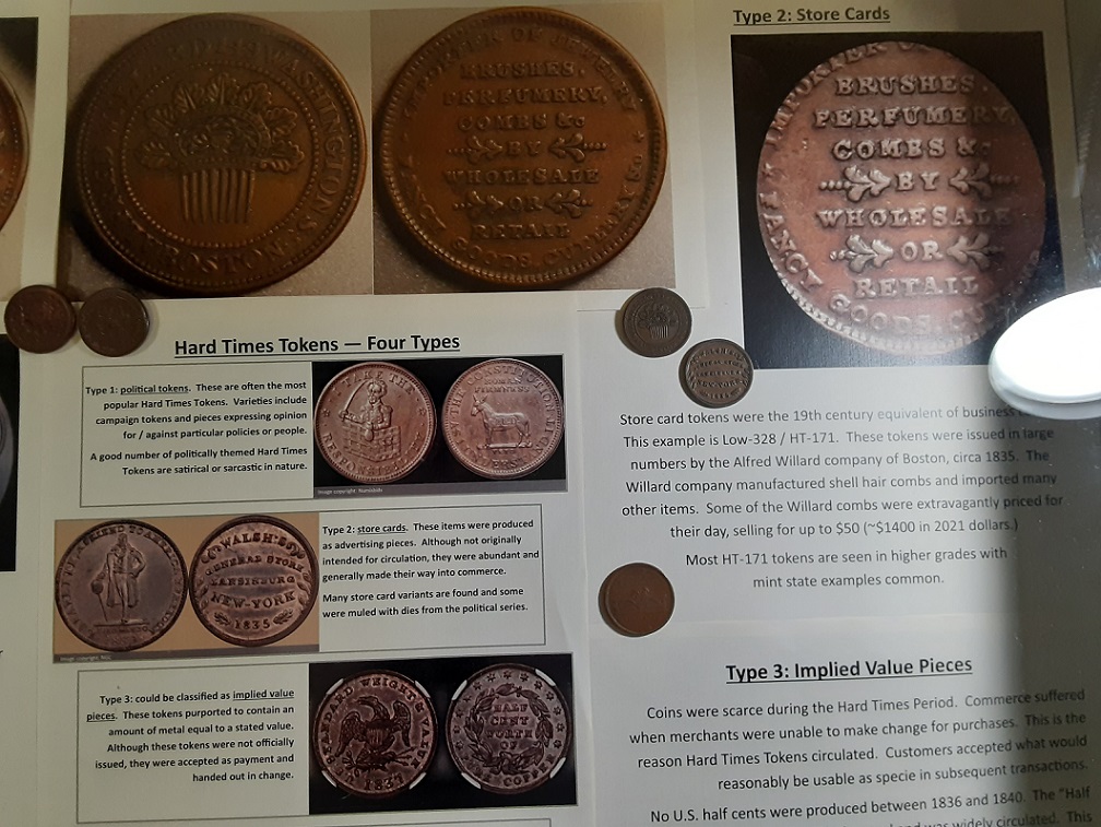 Recent-Hard-Times-Token-Presentation-Case-At-Coin-Show