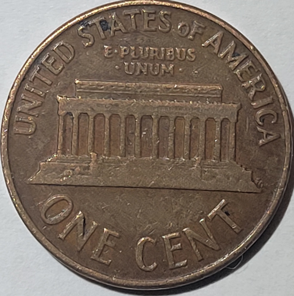 1964-D-Lincoln-Cent--Strange-Condition-Along-Left-Rim-Amd-