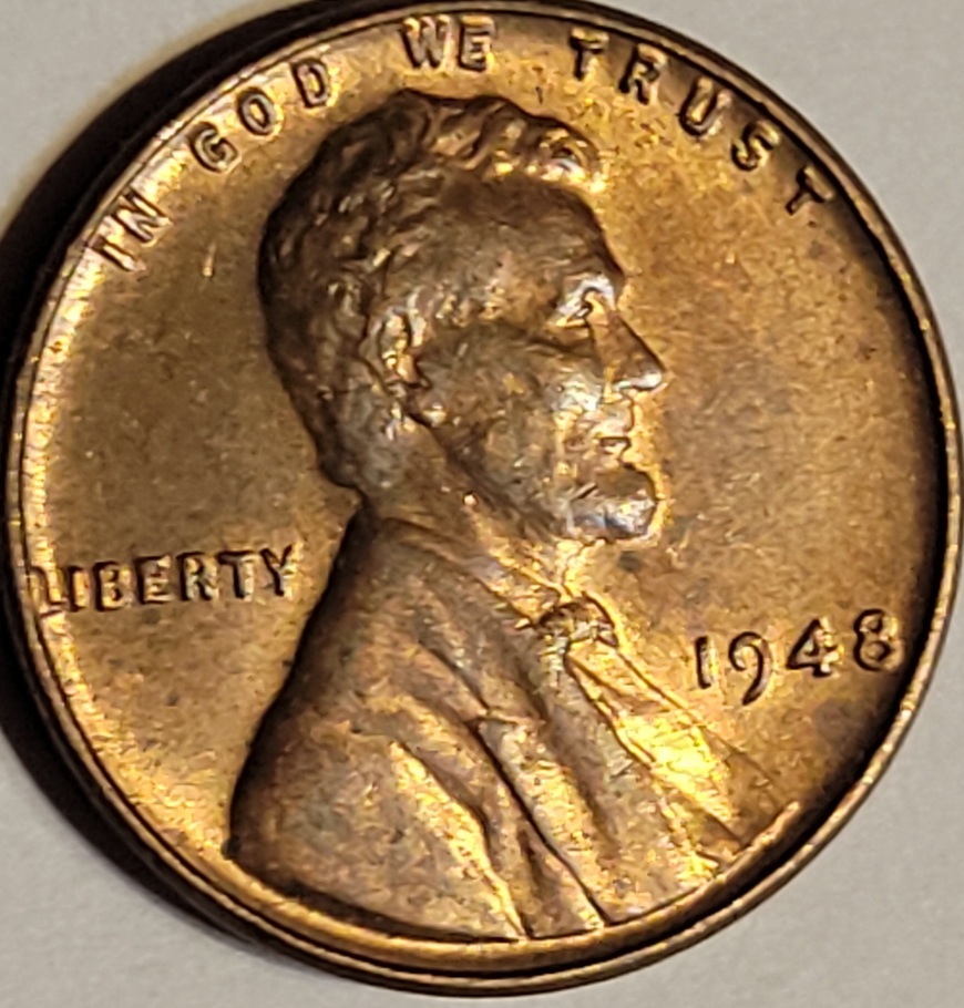 1948-Wheat-Cent--I-K-Ow-Its-Not-MS-Condition,-But-Curious.