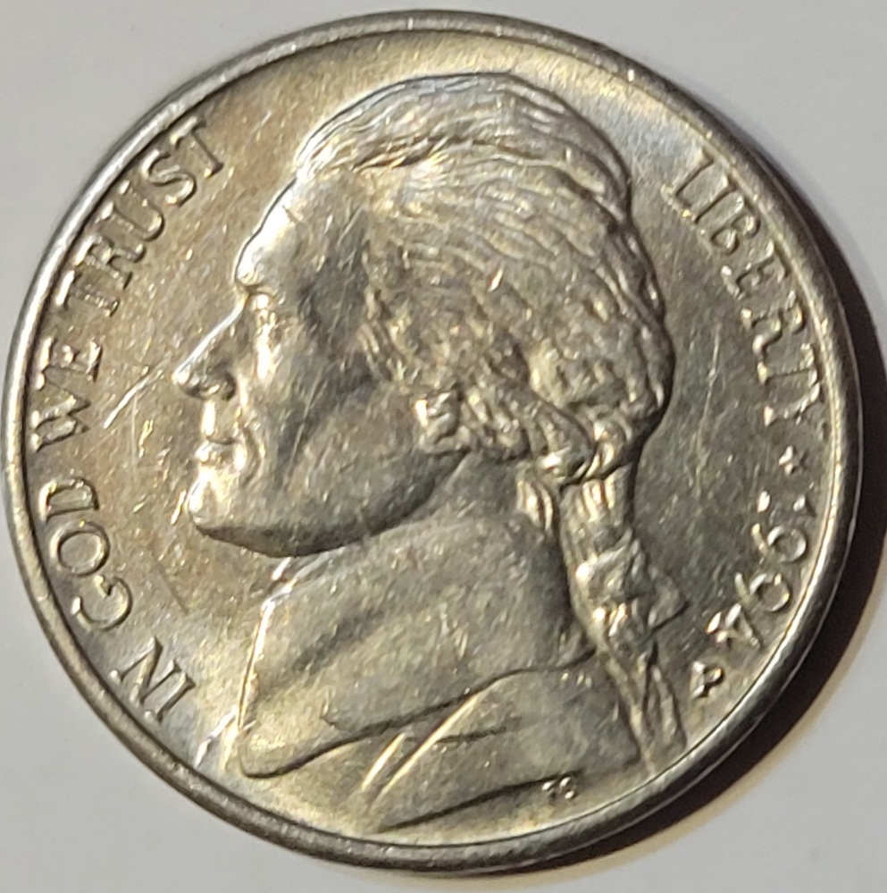 1994-P-Jefferson-Nickel-W/-Die-Crack-?