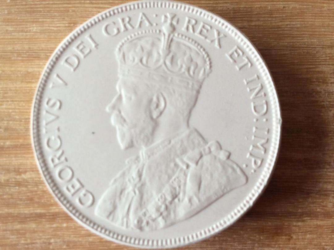 Canada-50-Cents-1921-Plaster-Cast-CCCS-PF-68-Front-And-Back-Proof-Serie-A