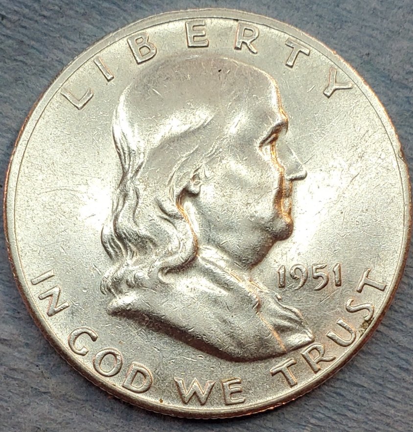 1951-S-Franklin-Half-Dollar-For-Grading