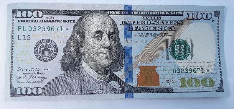 $100-2017A,-US-Federal-Reserve-Star-Note,-640,000-Run.-From-A-Sheet.